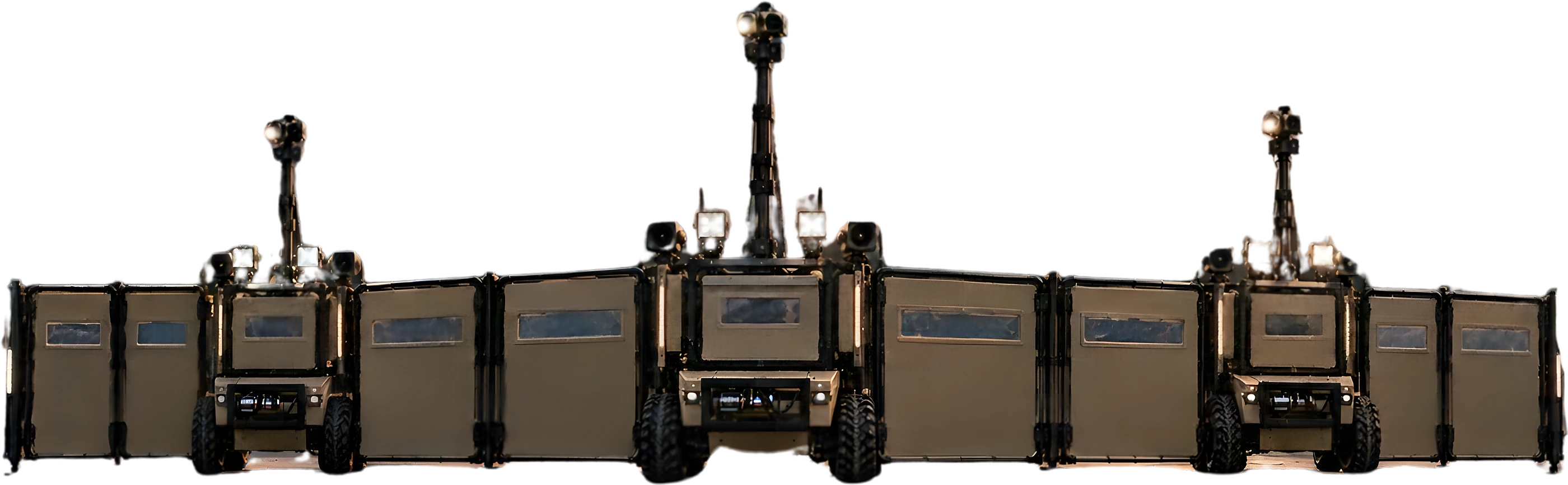 Three-vehicle formation