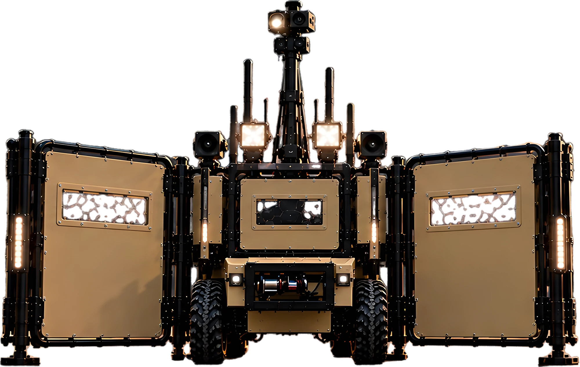 Crowd-management UGV front view